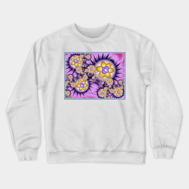 Fractal Flower Baubles Crewneck Sweatshirt by pinkal